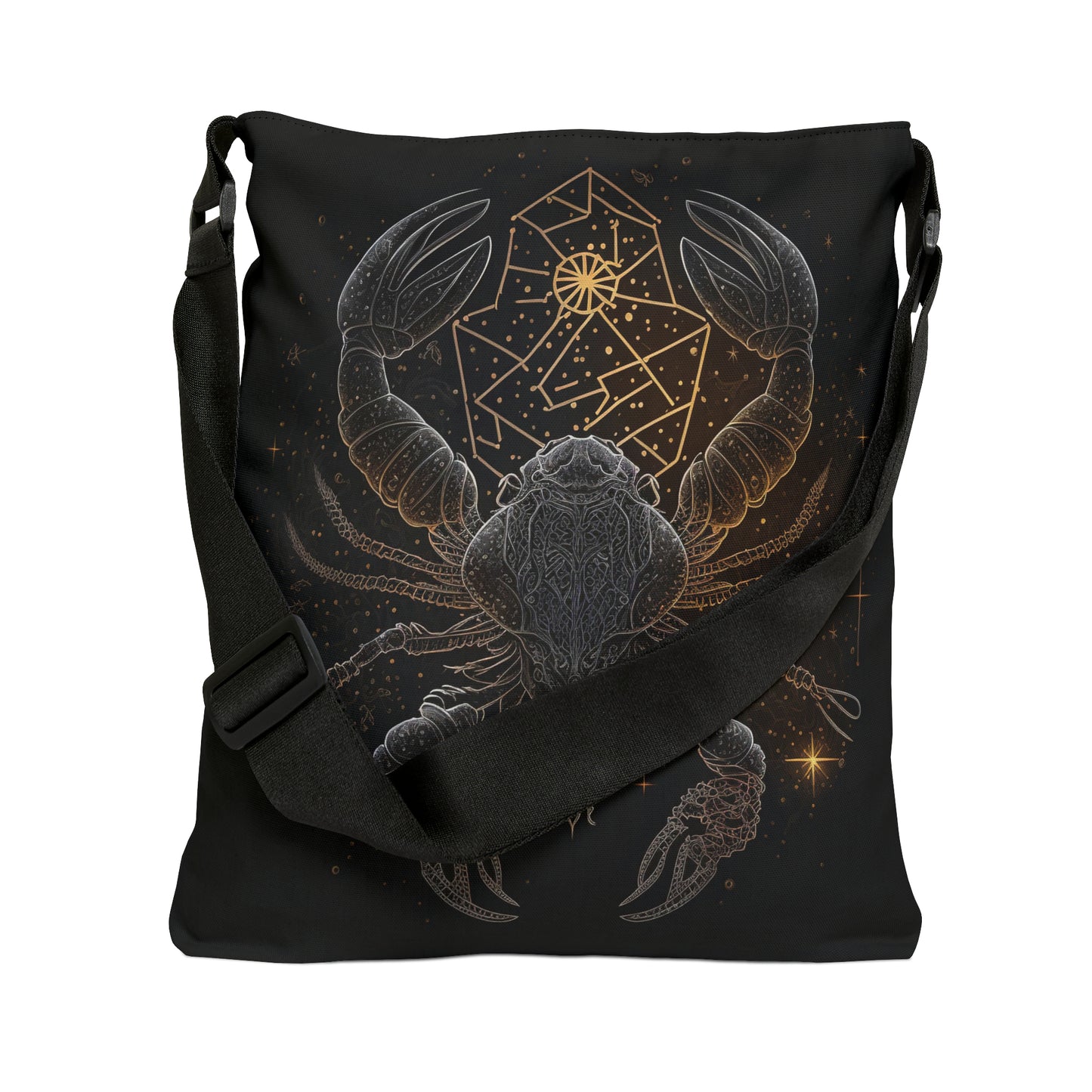 Scorpio Tote Bag, Adjustable Tote Bag for Scorpio, AOP Horoscope Tote
