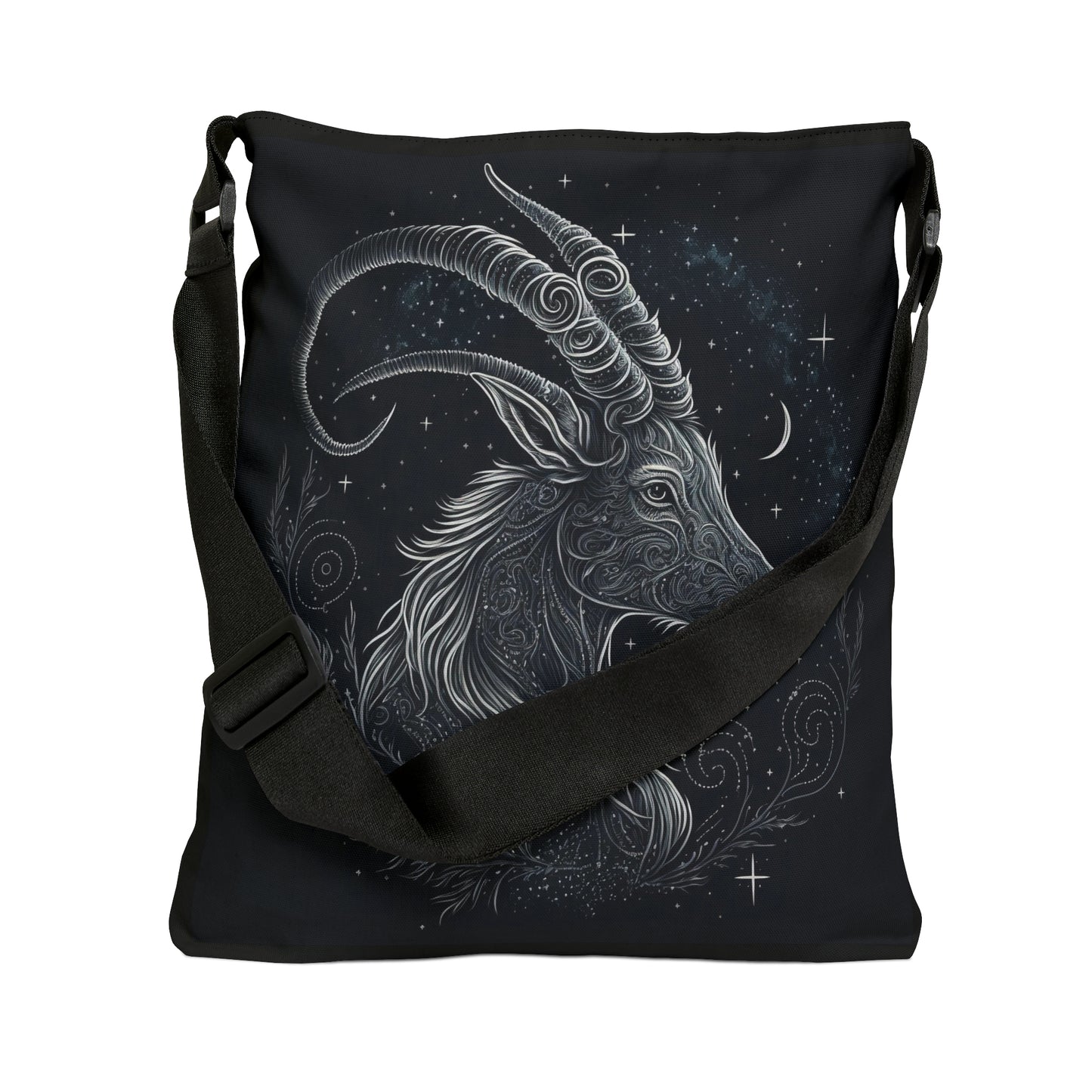 Capricorn Tote Bag, Adjustable Tote Bag for Capricorn, AOP Horoscope Tote