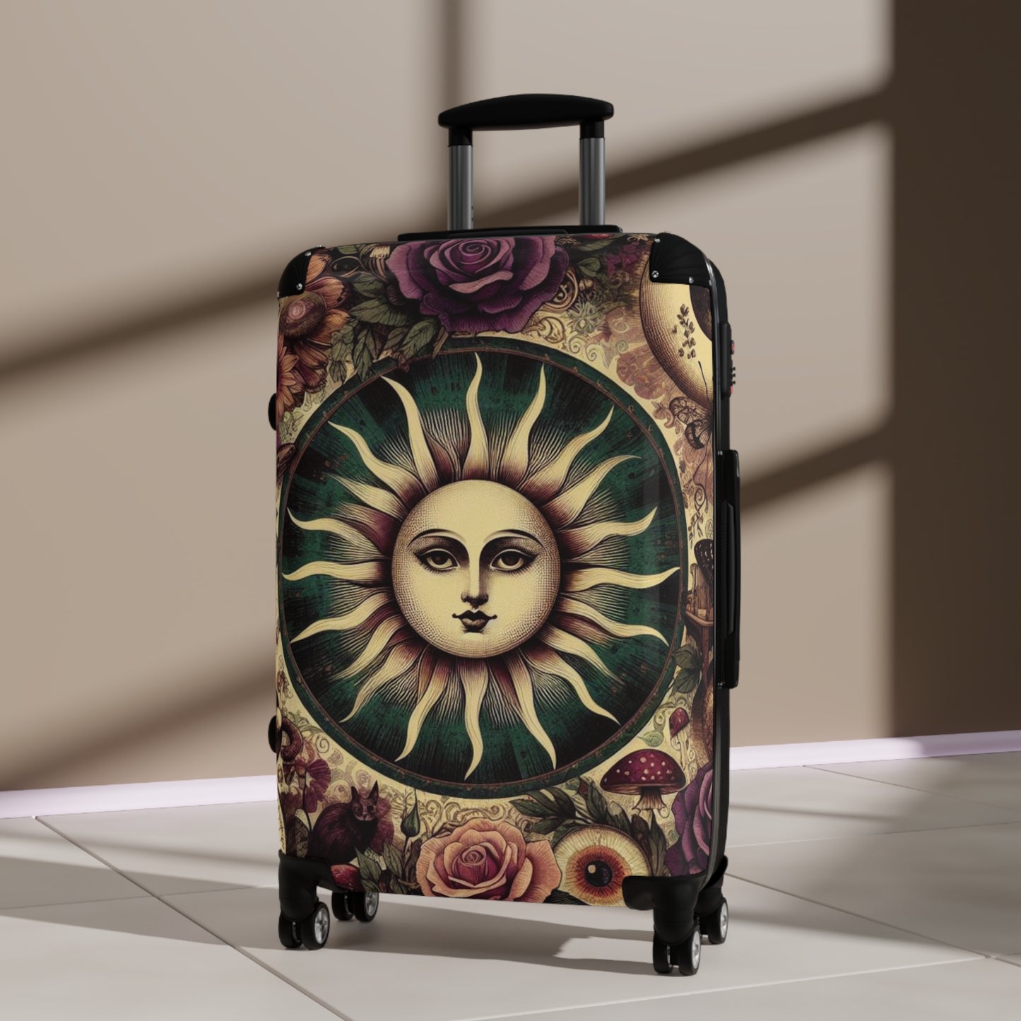 Suitcase,  Boho Travel Accessory, Dark Cottagecore Decor, Whimsigoth Aesthetic
