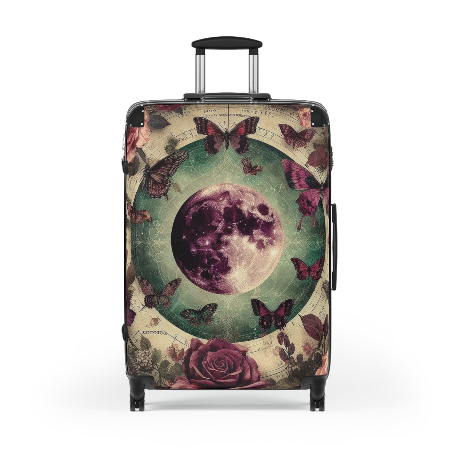 Suitcase, Dark Cottagecore Decor, Whimsigoth Aesthetic, Celestial Travel Accessory