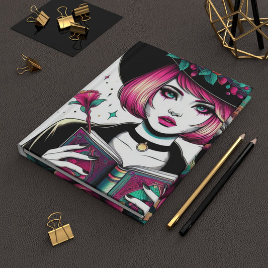 Hardcover Journal, The Pink Witch Matte Journal