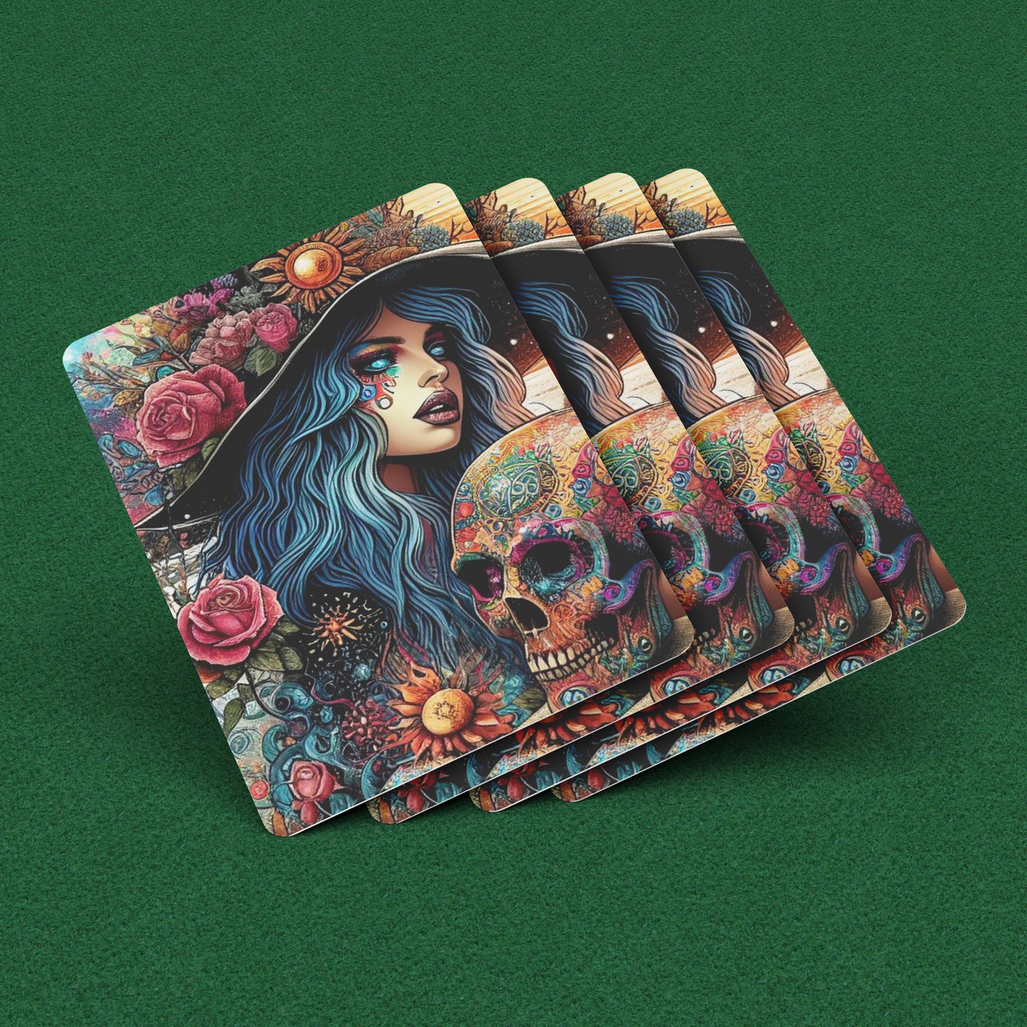 Blue Witch Playing Cards - Standard Poker Deck, Limited Edition