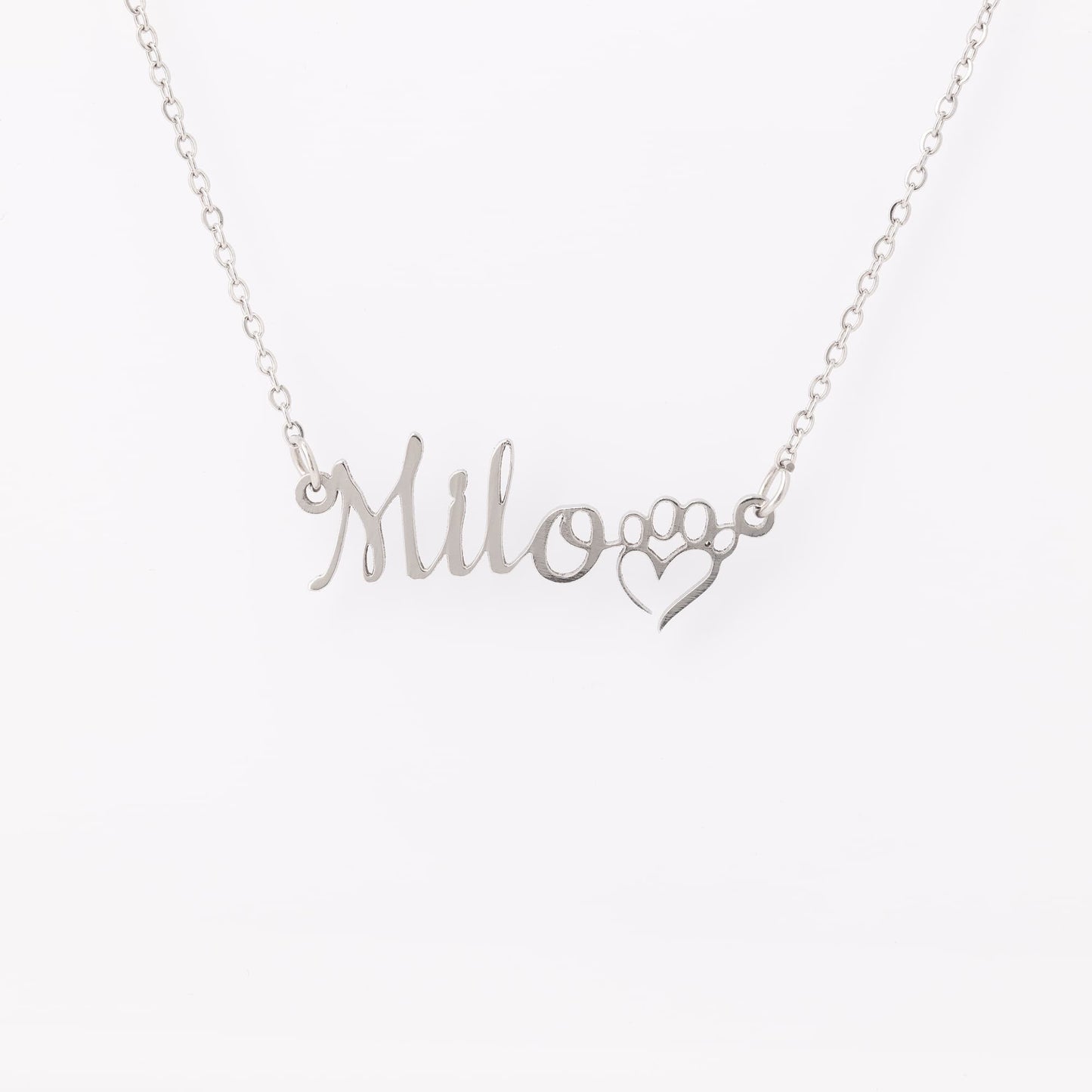 Dog Mom Name Necklace - Thoughtful and Personalized Gift for Pet Parents, Ecofriendly
